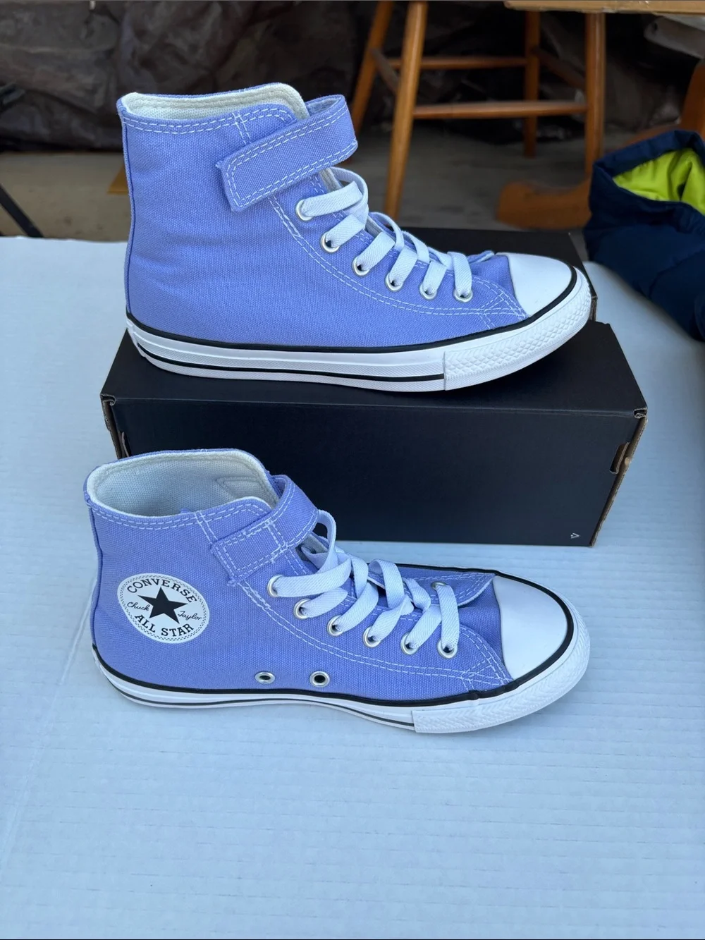 Converse Kids High-Top Canvas Sneakers in Lavender Purple